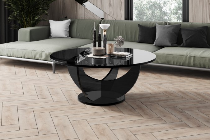 CAPRI 100 round coffee table (high gloss/different colours)